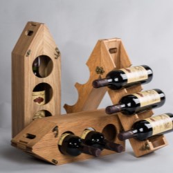 MingFengs bamboo-plastic composite wine display rack
